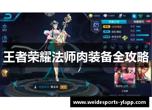 王者荣耀法师肉装备全攻略