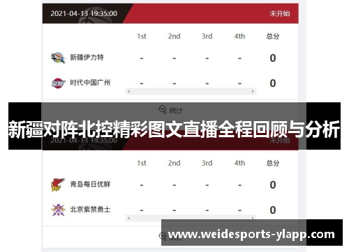 新疆对阵北控精彩图文直播全程回顾与分析